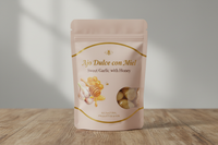 Ajo Dulce con Miel packet with label F1EBE4 background colour 