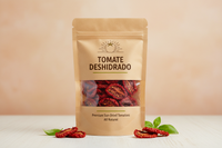 Tomate Deshidratado  packet with label F1EBE4 background colour 